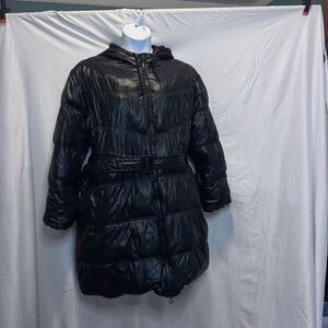 A New Day Black Patent Puffer Jacket Size 2X
